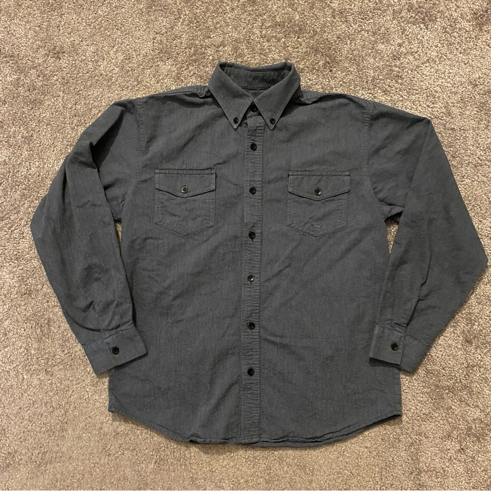 Roper Men's Casual Button Down Shirt - Dark Gray